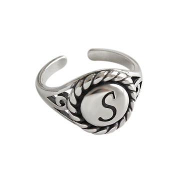 Chunky Letter Ring Hot Trending 925 Sterling Silver Chunky Rings